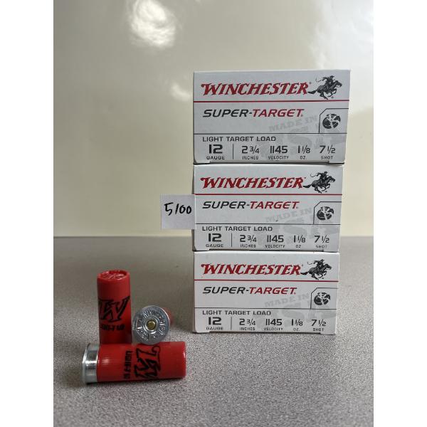 AMMO: 75X WINCHESTER 12 GA 2-3/4IN 1-1/8OZ NO7-1/2 SHOT