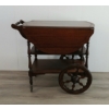 Image 6 : MID-CENTURY DROP LEAF TEA CART W/ GLASS TRAY