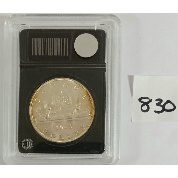 1963 CDN SILVER DOLLAR - UNCIRCULATED