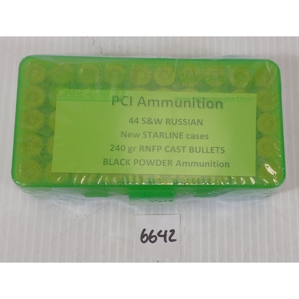 AMMO: 50X PCI .44 S&W RUSSIAN - 240GR - RNFP - SEALED