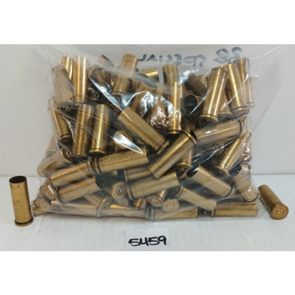 BRASS: APPROX 150X LAPUA .38 SPL - ONCE FIRED