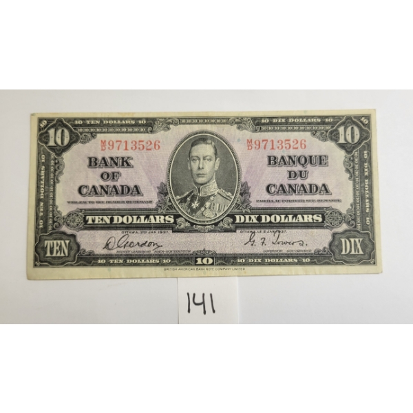 1937 CDN $10 BANKNOTE