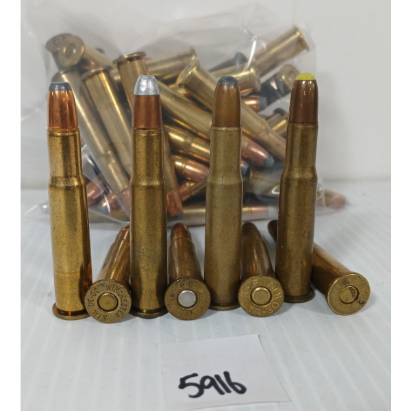 AMMO: 53X MIXED .30-30 WIN - 150 & 170GR - CORE-LOKT SP