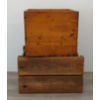 Image 3 : LOT OF 2 - BUTTER BOX & UNMARKED WOODEN CRATE