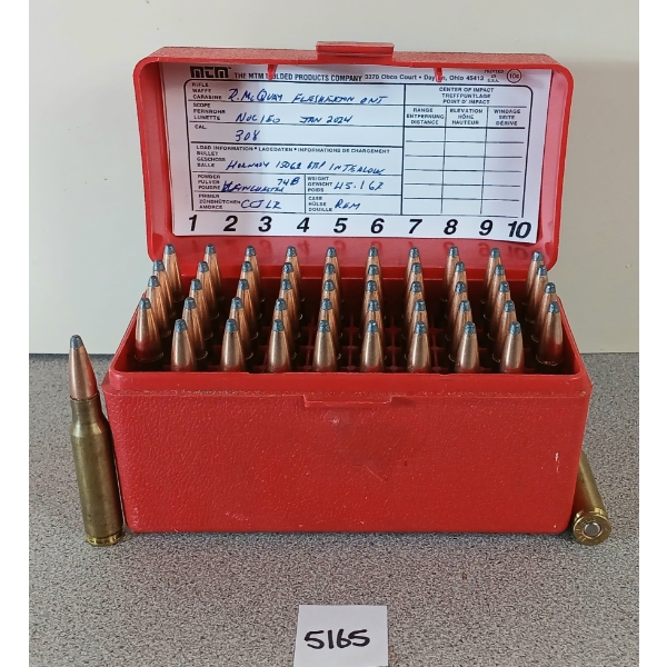 AMMO: 50X MIXED .308 WIN - 150GR - BBP INTERLOK - RELOADS 