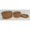 Image 3 : LOT OF 2 - WOVEN SEAGRASS NESTING BASKETS