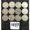 Image 1 : LOT OF 12 - 1950-1968 CDN 10 CENT COINS