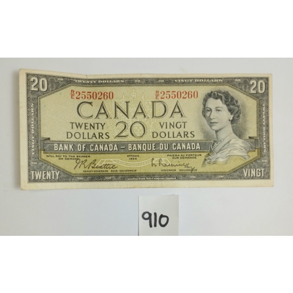 1954 CDN $20 BANKNOTE