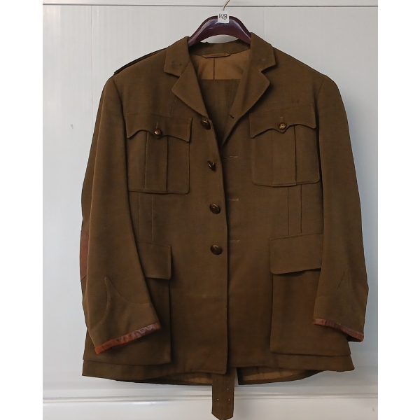 LOT OF 2 - WWII CDN WINTER TUNIC W/ BELT & PANTS