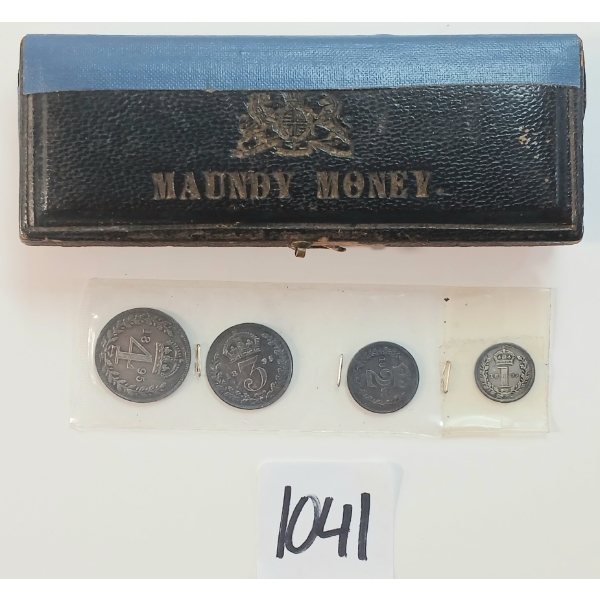 1895 MAUNDY MONEY SILVER COINS SET - 1,2,3 & 4 PENCE