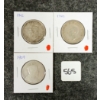 Image 2 : LOT OF 3 - 1909 & 1942 CDN SILVER 50 CENT COINS