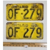 Image 1 : PAIR OF 1931 ONTARIO LICENCE PLATES