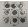 Image 1 : LOT OF 9 - U.S. KENNEDY 50 CENT COINS - INCL 1972-1990