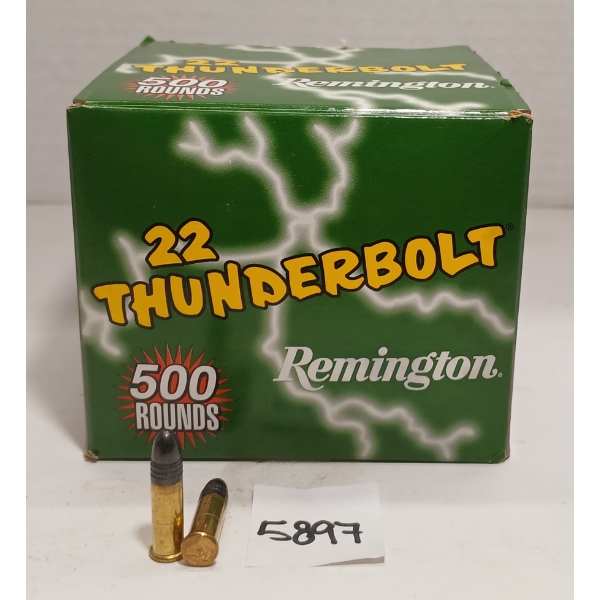 AMMO: APPROX 500X REMINGTON .22 LR THUNDERBOLT - 40GR - RN 