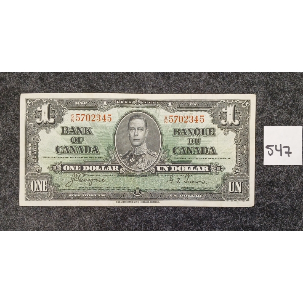 1937 CDN $1 BANKNOTE