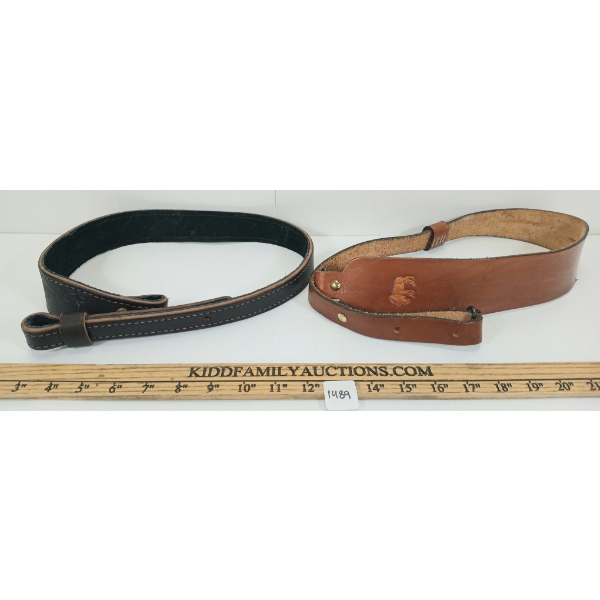 LOT OF 2 - WINCHESTER & KD LEATHER SLINGS