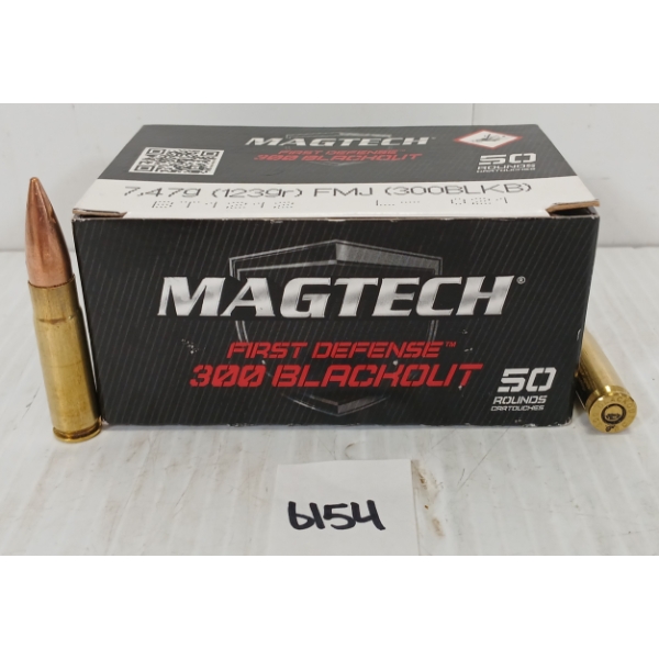 AMMO: 50X MAGTECH .300 BLACKOUT - 123GR - FMJ