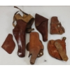 Image 1 : LOT OF 6 - LEATHER HANDGUN HOLSTERS - ALESSI, HEISER DENVER & BIANCH