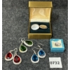 Image 1 : LOT OF 5 - EARRINGS & CUFF LINKS 
