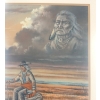 Image 2 : NATIVE LANDSCAPE BY BOB MILLARD (1947 - 2014) - FRAMED OIL PASTEL ON PAPER