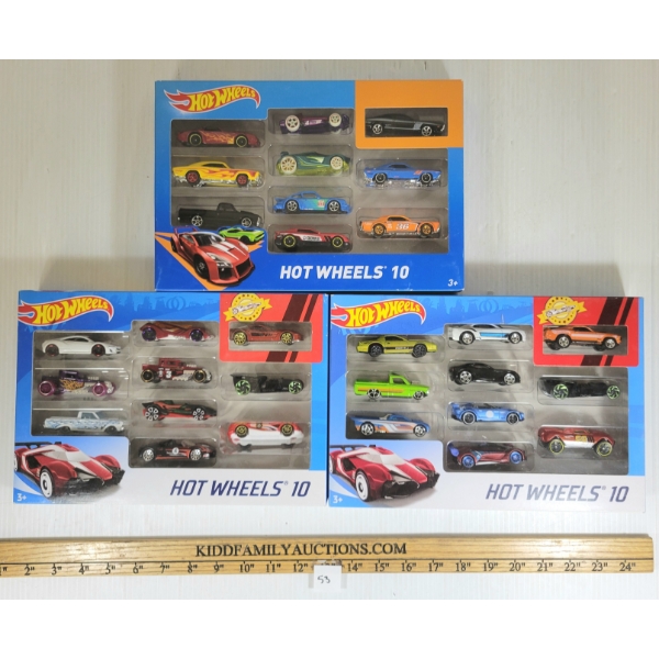 LOT OF 3 - DIECAST HOTWHEELS  HOT WHEELS TEN