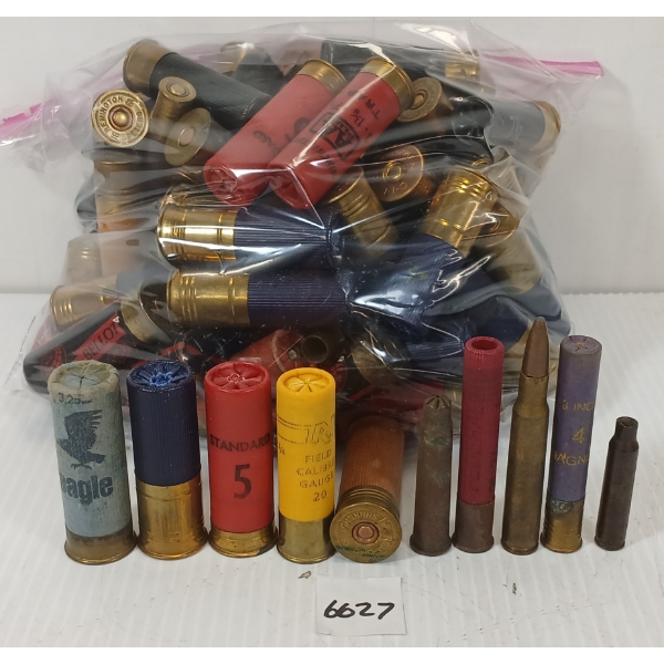AMMO: 55X MIXED 12GA - 2 3/4IN - #4 & 5 SHOT / 23X REMINGTON 16GA - 2 3/4IN - #7 1/2 SHOT