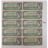 LOT OF 10 - 1967 CDN $1 BANKNOTES - NO SERIAL NUMBERS