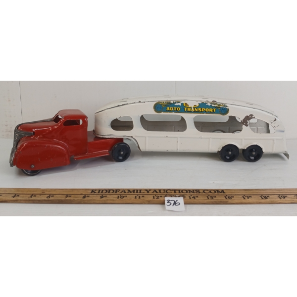 MARX TIN DELUXE AUTO TRANSPORT TRUCK