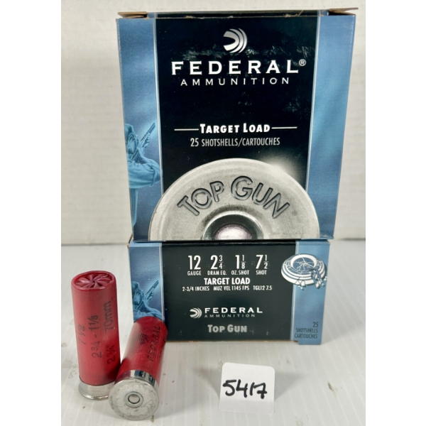 AMMO: 50X FEDERAL 12 GA 2-3/4 IN - #7.5
