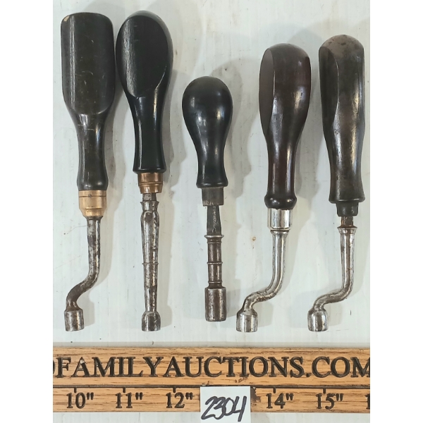 LOT OF 5 - ENGLISH NIPPLE WRENCHES