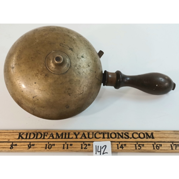 BRASS DOUBLE CLANGER HAND FIRE BELL - CIRCA 1880-1920's