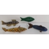 Image 2 : LOT OF 4 - FOLK ART FISH - WOOD CARVINGS