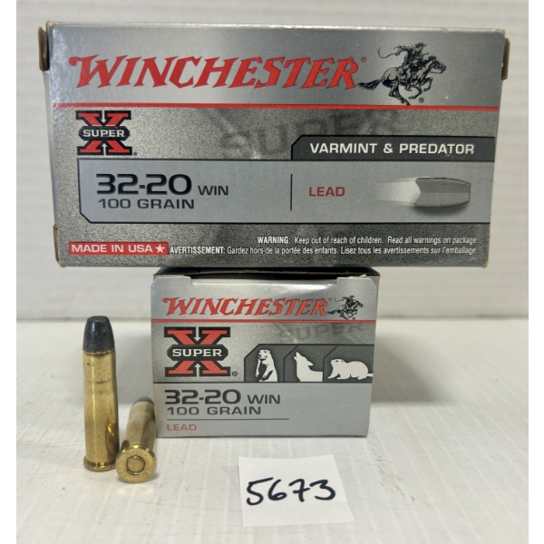 AMMO: 100X WINCHESTER .32-20 WIN 100GR. 
