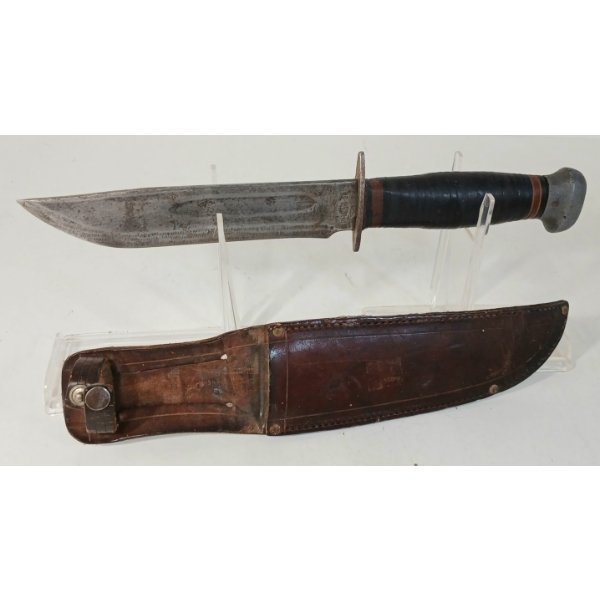WWII U.S. PAL RH-36 KNIFE W/ LEATHER SHEATH