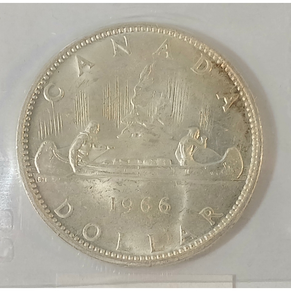 1966 CDN SILVER DOLLAR - CCCS GRADED