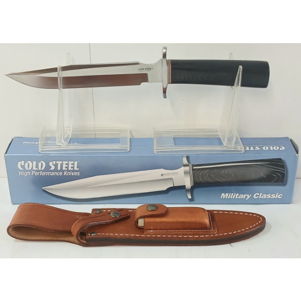 COLD STEEL MILITARY CLASSIC KNIFE W/ LEATHER SHEATH
