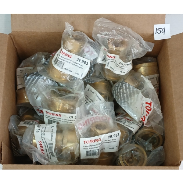 QTY OF TOPRING COUPLER HYDRAULICS - ISO "B" 1/2 (F) NPT BRASS