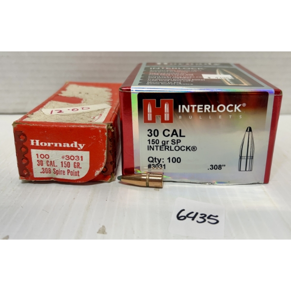 BULLETS: APPROX. 130X HORNADY .30 - 150 GR.