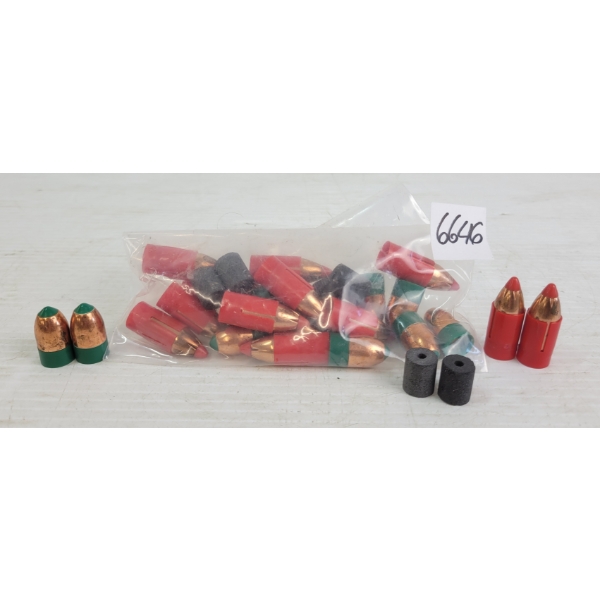 BULLETS / PELLETS: APPROX 30X MIXED SABOTS - 6X 50/50 PELLETS