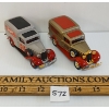 Image 1 : LOT OF 2 - BROOKLIN MODELS DIECAST NO. 16 1936 DODGE VANS - INCL BURMA-SHAVE & COLLECTORS GAZETTE
