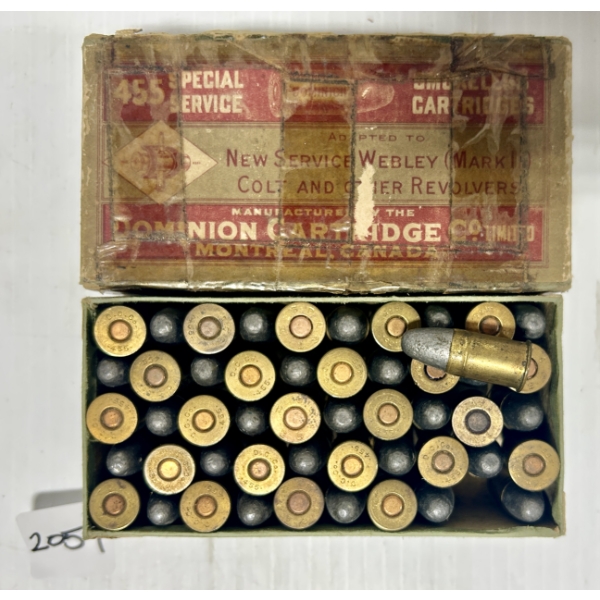 AMMO: 50X DC CO .455 WEBLEY MK-II - LRN