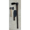 Image 1 : LOT OF 3 - FORGED CLEAVER, ADZE & HATCHET