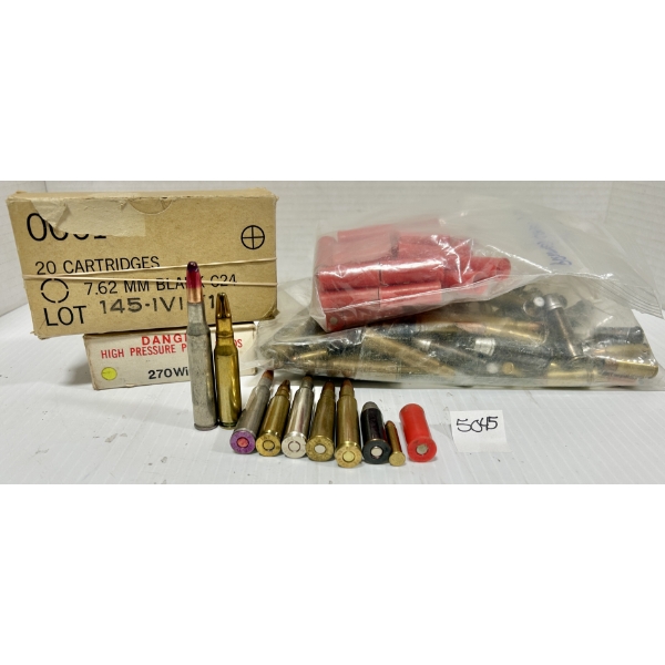 AMMO: APPROX 100X MIXED RIFLE & HANDGUN CARTRIDGES