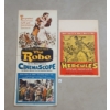Image 1 : LOT OF 2 - 1953 "THE ROBE" & 1958 "HERCULES" MOVIE POSTERS