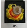 Image 2 : RCM 2013 25 CENT COLOURED THE EASTERN PRICKLY PEAR CACTUS COIN - MAGNIFIED BEAUTY