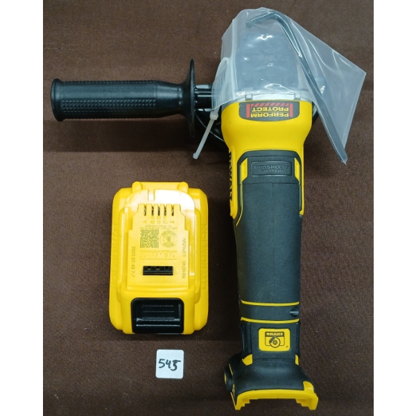 DEWALT ANGLE GRINDER & BATTERY