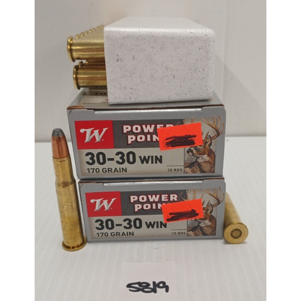 AMMO: 40X WINCHESTER WHITETAIL DEER .30-30 WIN - 170GR - PP