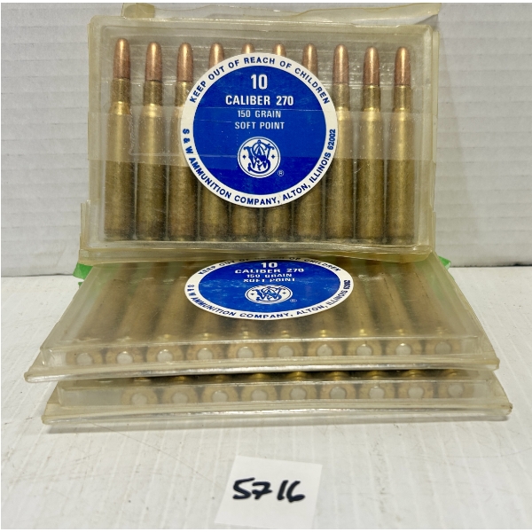 AMMO: 29X S&W .270 WIN 150GR. SP