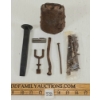 Image 2 : JOB LOT - METAL COWBELL, RAILROAD SPIKE & SQUARE NAILS ETC