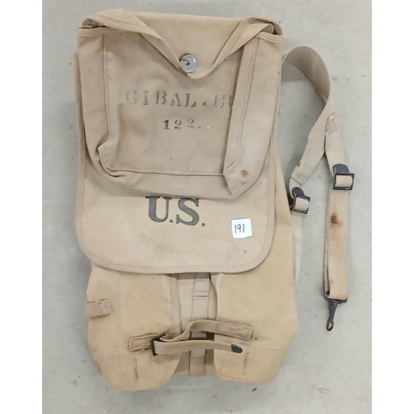 1910 U.S. HAVERSACK & MEAT CAN POUCH